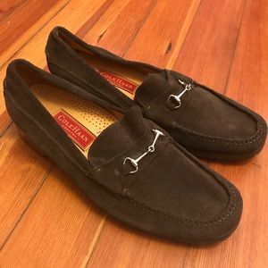 Cole Haan Handsewn Suede Horsebit Country Loafers
